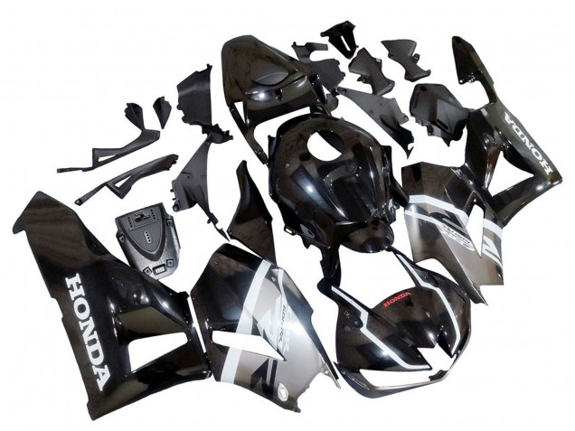 Carénages Moto Honda CBR600RR 2013-2023 - Argent Noir Brillant