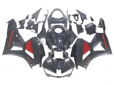Carénages Moto Honda CBR600RR 2013-2023 - Noir Fibre de Carbone Rouge
