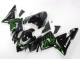 Carénages Moto Kawasaki ZX10R 2004-2005 - Noir Vert Flamme Ninja