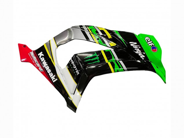 Carénages Moto Kawasaki ZX10R 2016-2020 - Vert Jaune Rouge Noir Elf Monstre
