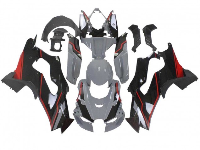 Carénages Moto Kawasaki ZX10R 2021-2025 - Gris Noir Rouge