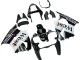 Carénages Moto Kawasaki ZX6R 2000-2002 - Noir Brillant Blanc West Michelin
