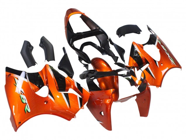Carénages Moto Kawasaki ZX6R 2000-2002 - Orange Noir