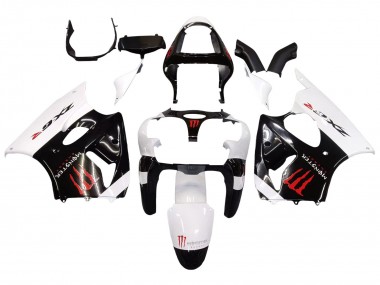 Carénages Moto Kawasaki ZX6R 2000-2002 - Blanc Noir Rouge Monstre
