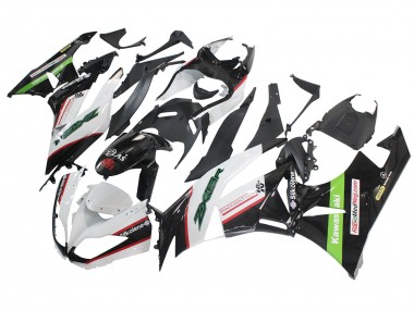 Carénages Moto Kawasaki ZX6R 2009-2012 - Blanc Rouge Noir Vert