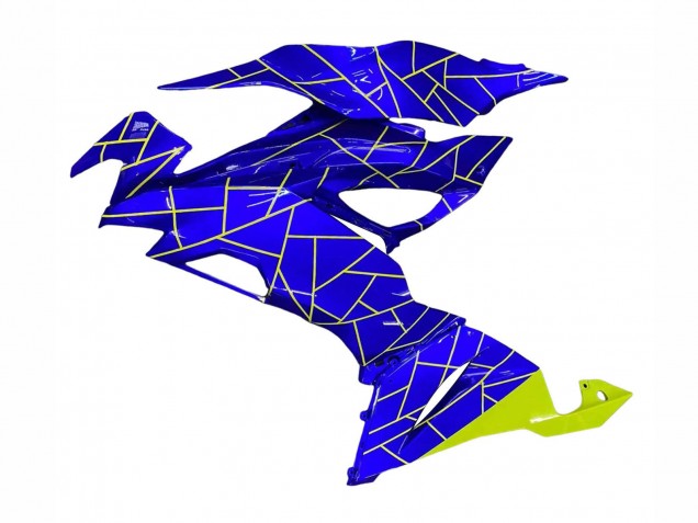 Carénages Moto Kawasaki ZX6R 2019-2022 - Bleu Jaune