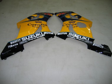Carénages Moto Suzuki GSXR 1000 2003-2004 - Jaune Blanc Bleu Noir Corona
