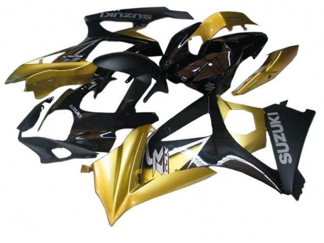 Carénages Moto Suzuki GSXR 1000 2007-2008 - Or Noir Argent Décalque