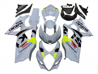 Carénages Moto Suzuki GSXR 1000 2007-2008 - Gris Clair Vert Noir