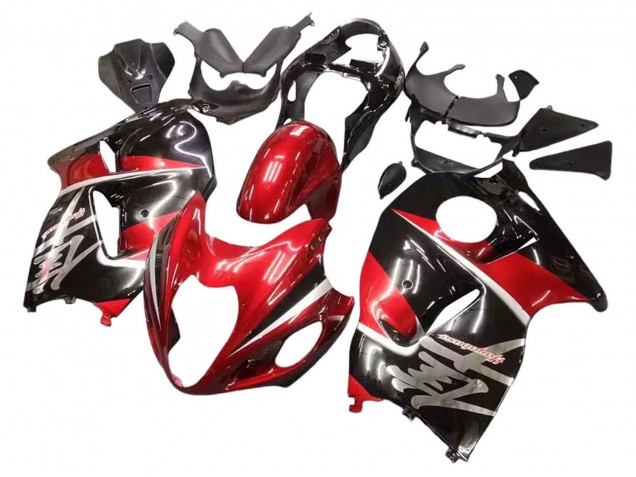 Carénages Moto Suzuki GSXR 1300 Hayabusa 1996-2007 - Rouge Noir Brillant Hayabusa