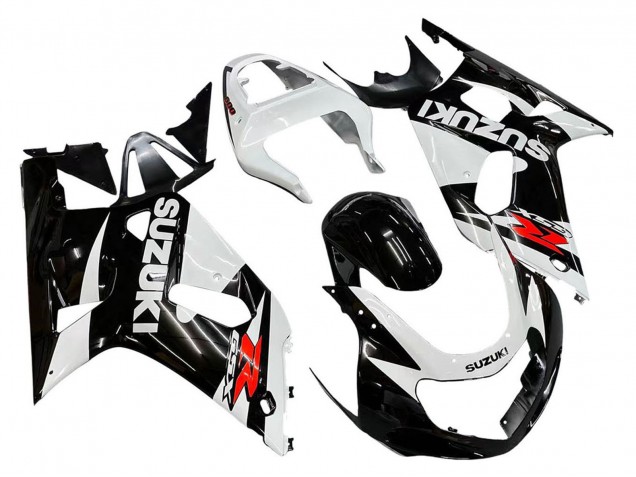 Carénages Moto Suzuki GSXR 600 / GSXR 750 2001-2003 - Blanc Noir Brillant Rouge
