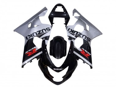 Carénages Moto Suzuki GSXR 600 / GSXR 750 2001-2003 - Argent Noir Brillant Rouge