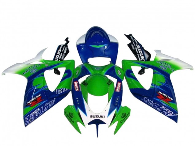 Carénages Moto Suzuki GSXR 600 / GSXR 750 2004-2005 - Blanc Bleu Vert