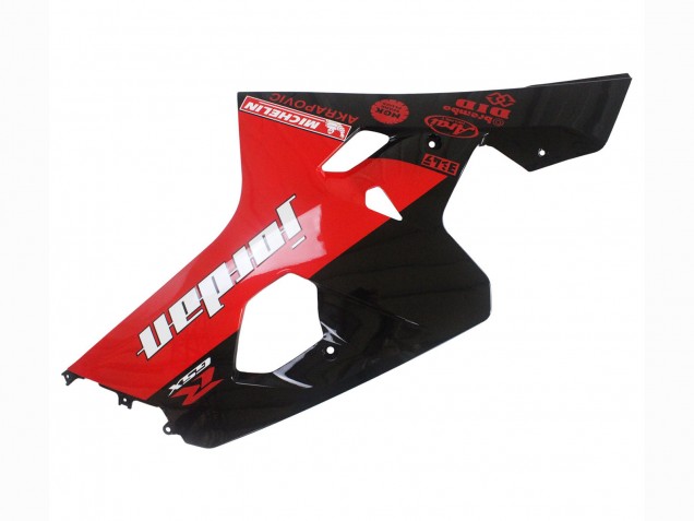 Carénages Moto Suzuki GSXR 600 / GSXR 750 2004-2005 - Noir Brillant Rouge Jordan Michelin