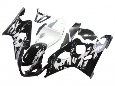 Carénage Moto Suzuki GSXR 600 / GSXR 750 2004-2005 - Blanc Noir