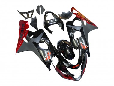 Carénages Moto Suzuki GSXR 600 / GSXR 750 2004-2005 - Noir Gris Rouge