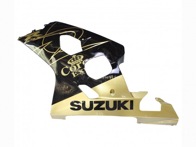 Carénages Moto Suzuki GSXR 600 / GSXR 750 2004-2005 - Noir Brillant Or Corona