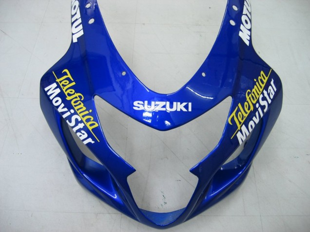 Carénages Moto Suzuki GSXR 600 / GSXR 750 2004-2005 - Bleu Blanc Jaune Vert Telefumica Motul MoviStar