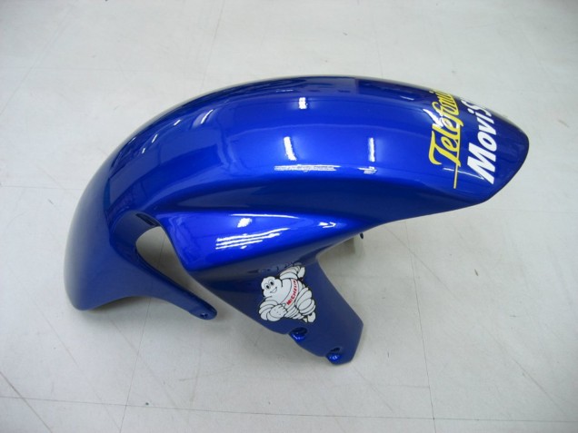 Carénages Moto Suzuki GSXR 600 / GSXR 750 2004-2005 - Bleu Blanc Jaune Vert Telefumica Motul MoviStar