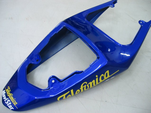 Carénages Moto Suzuki GSXR 600 / GSXR 750 2004-2005 - Bleu Blanc Jaune Vert Telefumica Motul MoviStar