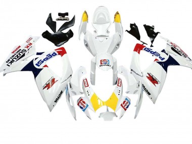 Carénages Moto Suzuki GSXR 600 / GSXR 750 2006-2007 - Blanc Rouge Jaune Motul