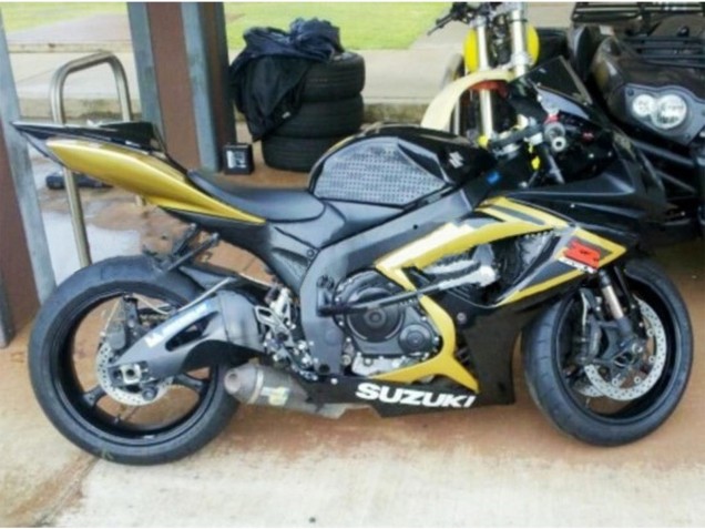 Carénages Moto Suzuki GSXR 600 / GSXR 750 2006-2007 - Or Noir Brillant Rouge