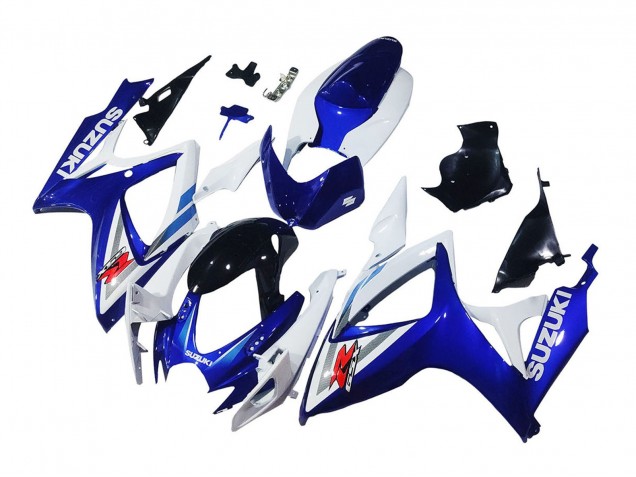 Carénages Moto Suzuki GSXR 600 / GSXR 750 2006-2007 - Blanc Bleu Noir Brillant Rouge