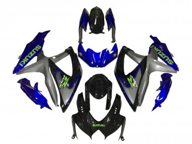 Carénages Moto Suzuki GSXR 600 / GSXR 750 2008-2010 - Bleu Gris Noir Brillant Vert