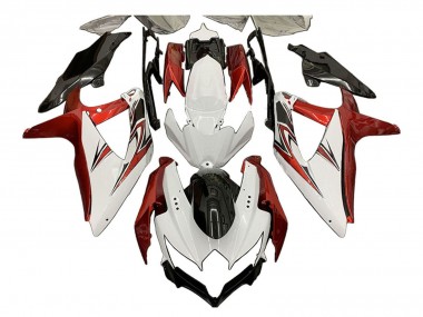 Carénages Moto Suzuki GSXR 600 / GSXR 750 2008-2010 - Blanc Orange Noir Brillant