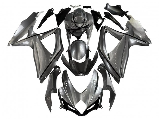 Carénages Moto Suzuki GSXR 600 / GSXR 750 2008-2010 - Gris Mat Noir