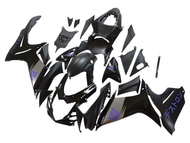 Carénages Moto Suzuki GSXR 600 / GSXR 750 2011-2024 - Noir Mat Gris Violet