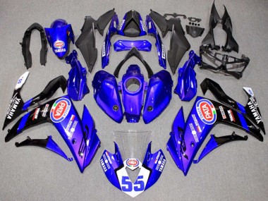 Carénages Moto Yamaha YZF R3/R25 2015-2018 - Bleu Blanc Noir ENEOS 55