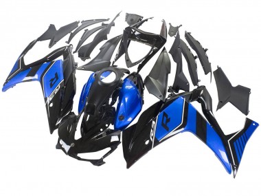 Carénage Moto Yamaha YZF R3/R25 2015-2018 - Bleu Noir Brillant