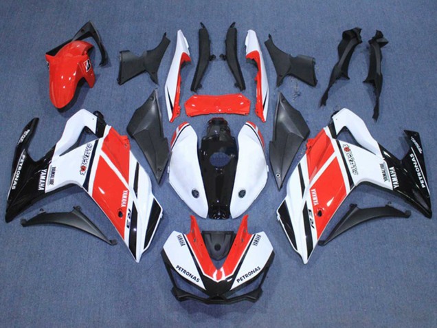 Carénages Moto Yamaha YZF R3/R25 2015-2018 - Blanc Rouge Noir Petronas Yamalube
