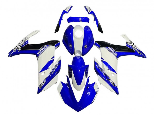 Carénages Moto Yamaha YZF R3/R25 2015-2018 - Blanc Bleu Noir Courses