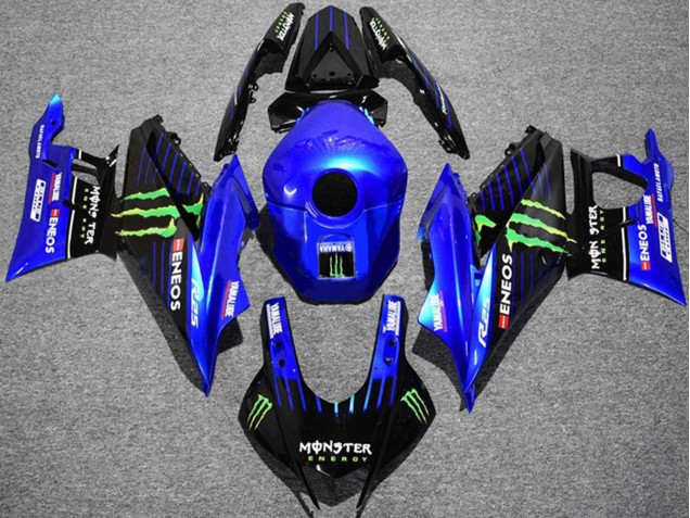 Carénages Moto Yamaha YZF R3/R25 2019-2021 - Bleu Noir Vert ENEOS Yamalube Monstre