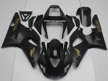 Carénages Moto Yamaha YZF R1 1998-1999 - Noir Brillant Noir Mat Or