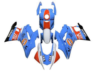 Carénages Moto Yamaha YZF R3/R25 2019-2021 - Bleu Blanc Orange Noir Gulf