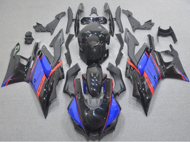 Carénages Moto Yamaha YZF R3/R25 2022-2024 - Noir Brillant Bleu Rouge