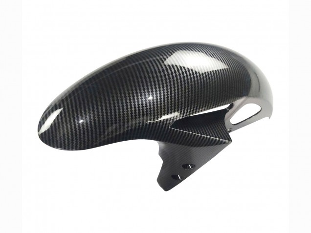 Carénages Moto Yamaha YZF R3/R25 2022-2024 - Noir Fibre de Carbone Style Argent Bleu