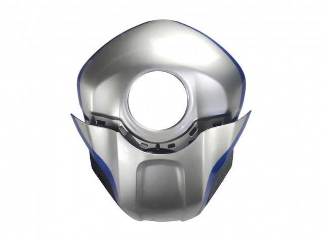 Carénages Moto Yamaha YZF R3/R25 2022-2024 - Noir Fibre de Carbone Style Argent Bleu