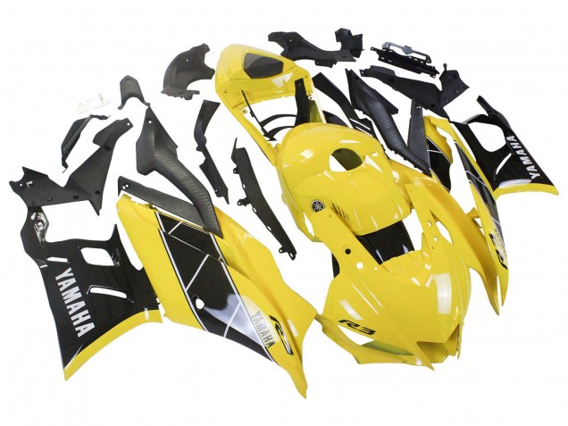 Carénage Moto Yamaha YZF R3/R25 2022-2024 - Jaune Noir