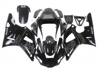 Carénages Moto Yamaha YZF 1000 R1 2000-2001 - Noir Brillant Blanc Monstre Motul