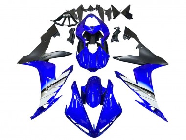 Carénages Moto Yamaha YZF 1000 R1 2004-2006 - Bleu Blanc Noir Mat