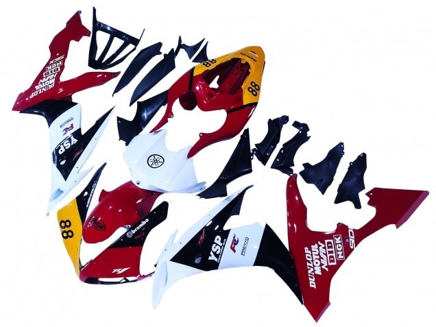 Carénages Moto Yamaha YZF 1000 R1 2004-2006 - Jaune Rouge Blanc Noir YSP 88