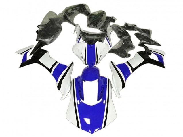 Carénages Moto Yamaha YZF 1000 R1 2020-2025 - Blanc Bleu Noir