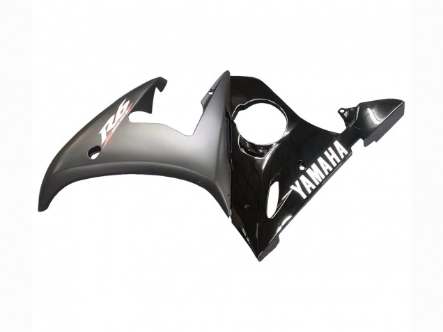 Carénages Moto Yamaha YZF R6S 2006-2009 - Noir Brillant Noir Mat Blanc Décalque