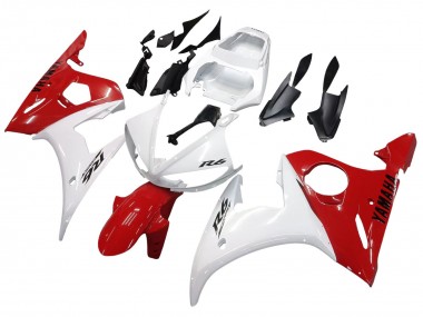 Carénages Moto Yamaha YZF R6S 2006-2009 - Blanc Rouge