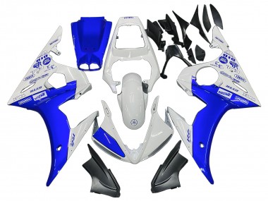 Carénages Moto Yamaha YZF R6S 2006-2009 - Blanc Bleu GYTR