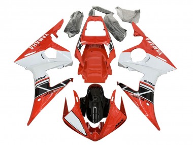 Carénages Moto Yamaha YZF R6S 2006-2009 - Rouge Blanc Noir